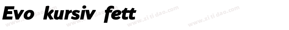 Evo kursiv fett字体转换